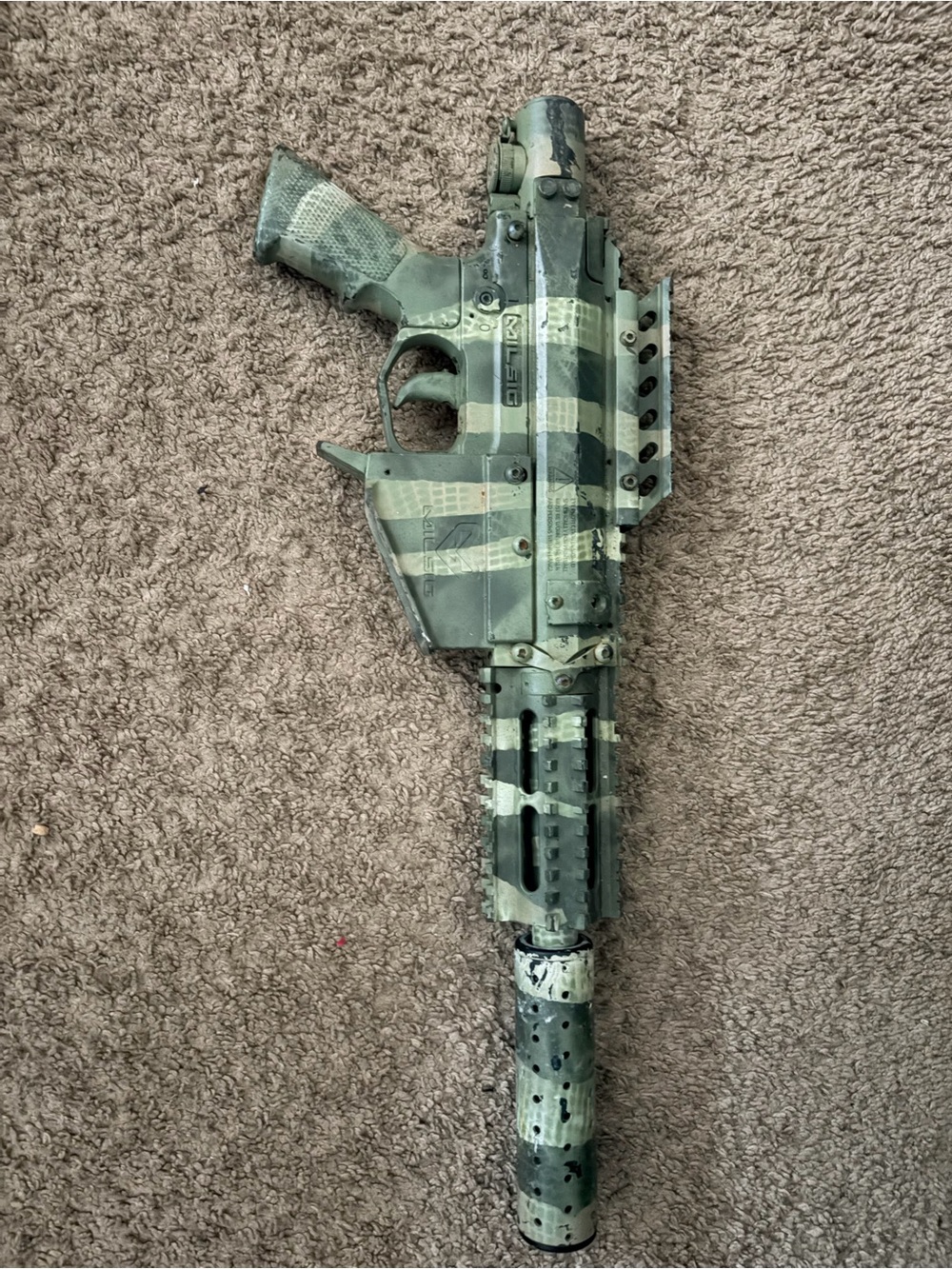 Camo Green Tactical Paintball Marker - Unbranded